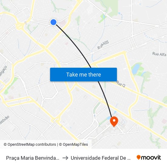 Praça Maria Benvinda | Alvorada to Universidade Federal De Mato Grosso map