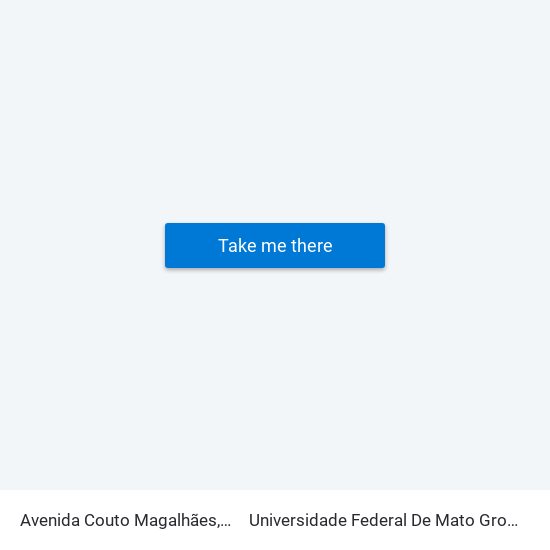 Avenida Couto Magalhães, 33 to Universidade Federal De Mato Grosso map