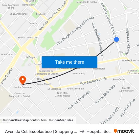 Avenida Cel. Escolástico | Shopping Center Da Criança to Hospital Sotrauma map