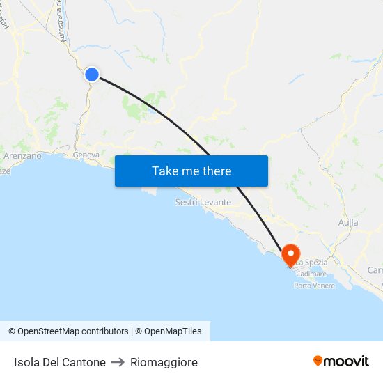 Isola Del Cantone to Riomaggiore map
