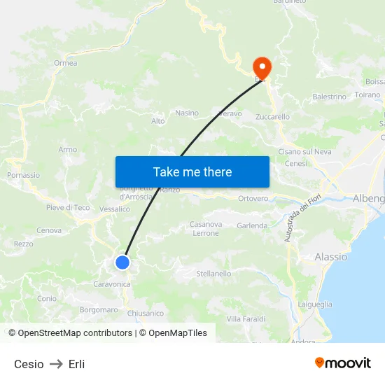 Cesio to ERLI map
