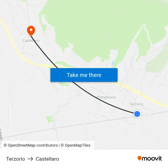 Terzorio to Castellaro map