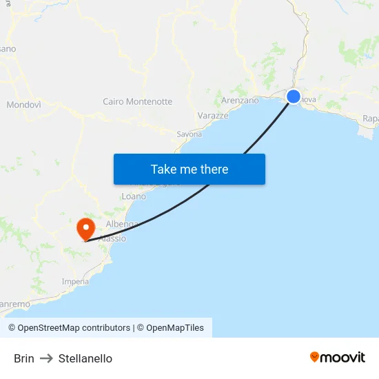 Brin to Stellanello map