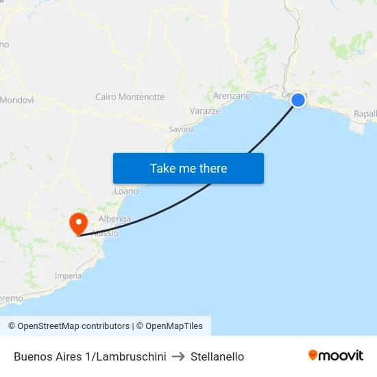 Buenos Aires 1/Lambruschini to Stellanello map