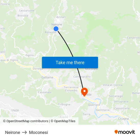 Neirone to Moconesi map