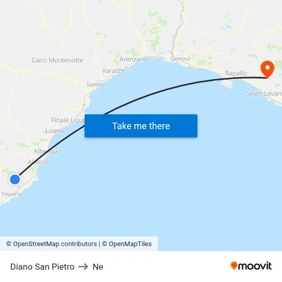 Diano San Pietro to Ne map