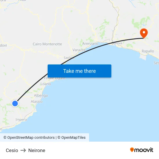 Cesio to Neirone map