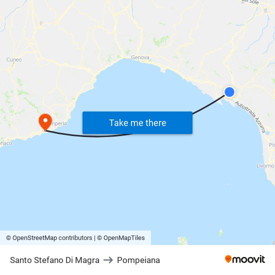 Santo Stefano Di Magra to Pompeiana map