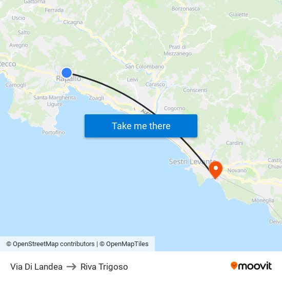 Via Di Landea to Riva Trigoso map