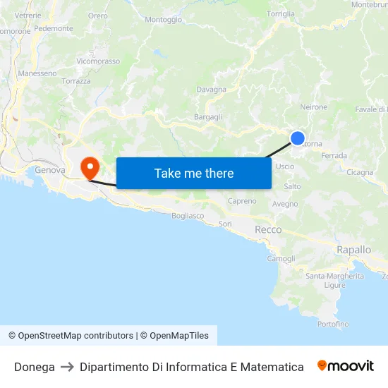 Donega to Department of Computer Science and Mathematics map