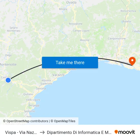 Vispa - National Road to Department of Computer Science and Mathematics map