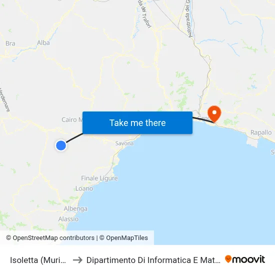 Isoletta (Murialdo) to Department of Computer Science and Mathematics map