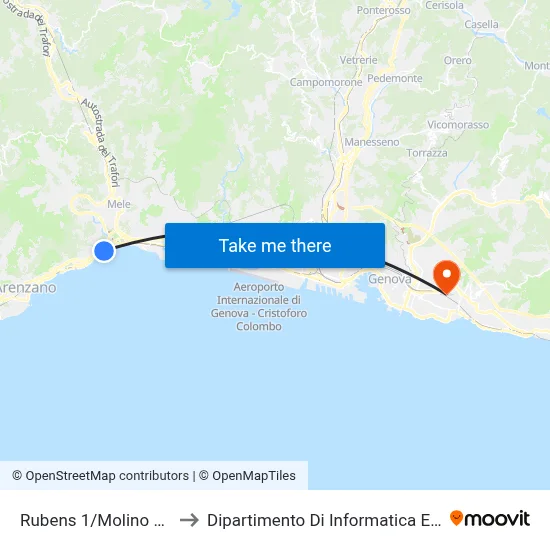 Rubens 1/Crevari Mill to Department of Computer Science and Mathematics map