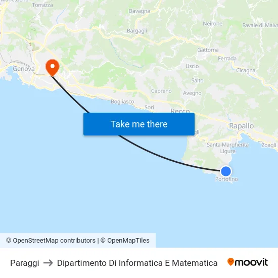 Paraggi to Dipartimento Di Informatica E Matematica map
