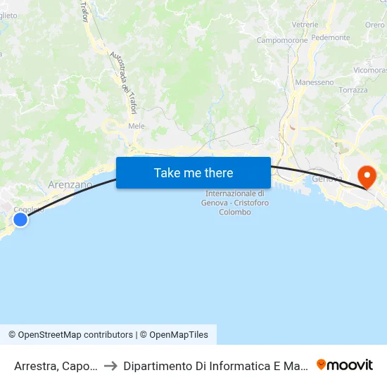 Arrestra, Terminal to Department of Computer Science and Mathematics map