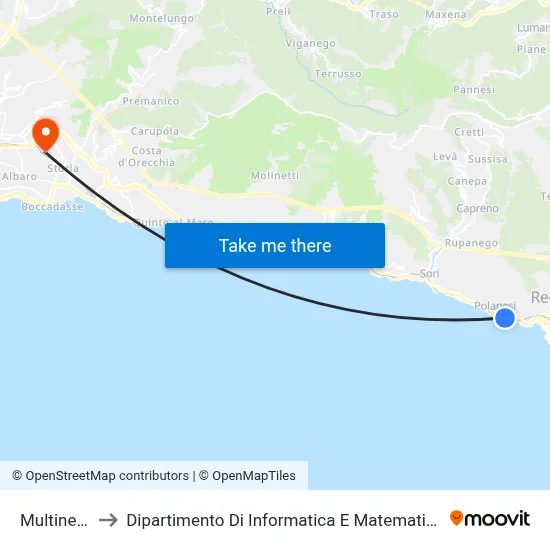 Multinetti to Department of Computer Science and Mathematics map