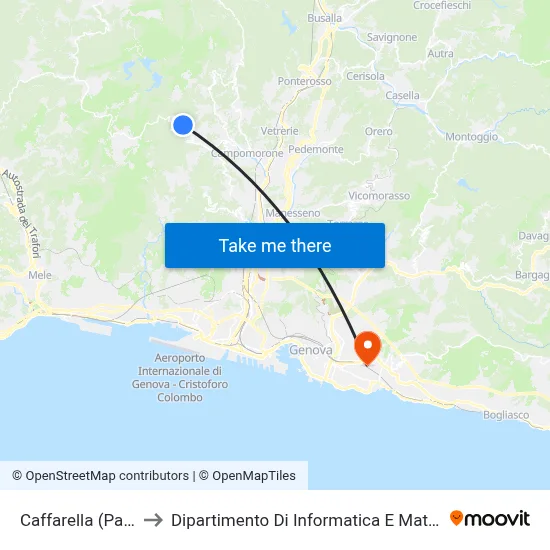 Caffarella (Paese) to Dipartimento Di Informatica E Matematica map