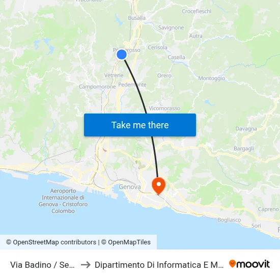 Via Badino / Sawmill to Department of Computer Science and Mathematics map