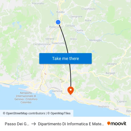 Passo Dei Giovi to Dipartimento Di Informatica E Matematica map