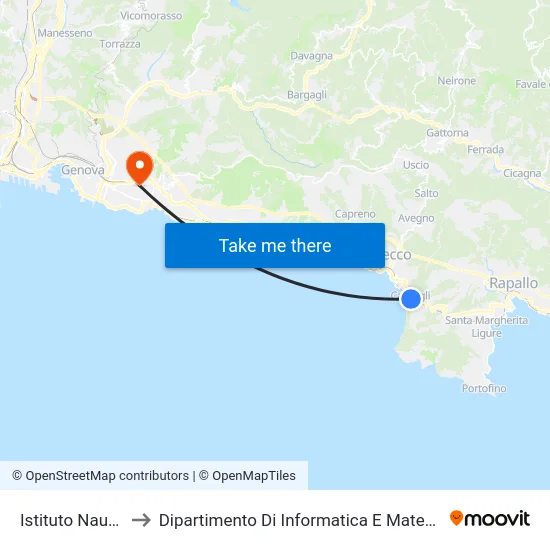 Istituto Nautico to Dipartimento Di Informatica E Matematica map