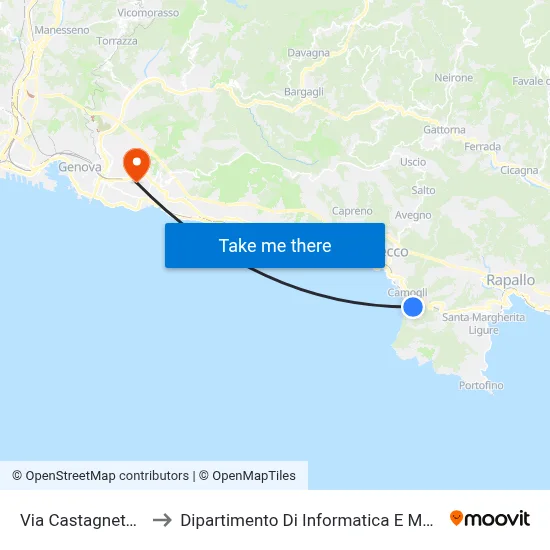 Via Castagneto Seià to Dipartimento Di Informatica E Matematica map