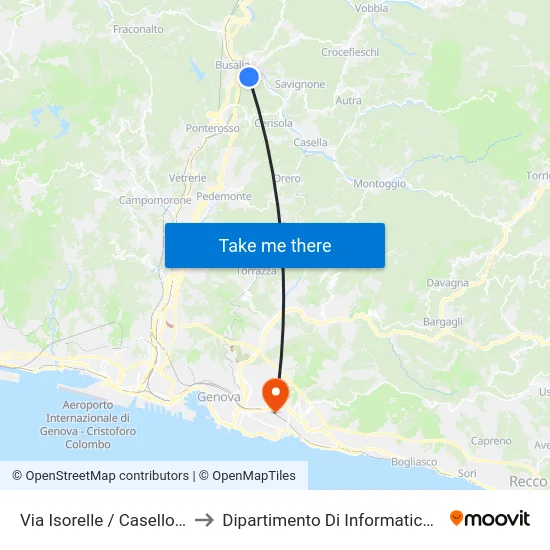 Via Isorelle / Casello Autostrada to Dipartimento Di Informatica E Matematica map