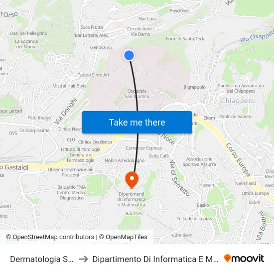 Dermatologia Sociale to Dipartimento Di Informatica E Matematica map