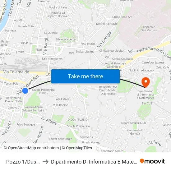 Pozzo 1/Dassori to Dipartimento Di Informatica E Matematica map
