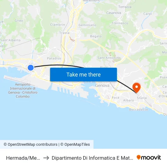 Hermada/Menotti to Dipartimento Di Informatica E Matematica map