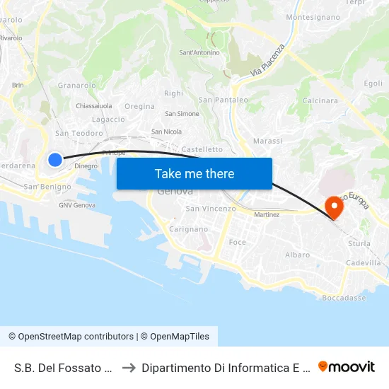 S.B. Del Fossato 7/Rigola to Department of Computer Science and Mathematics map
