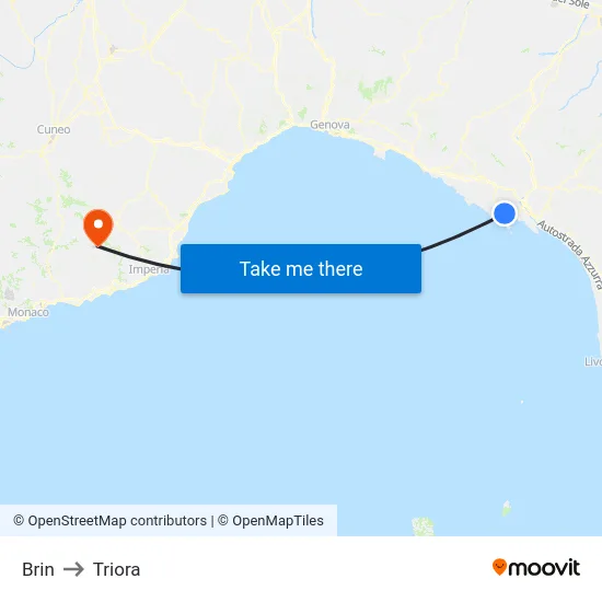 Brin to Triora map