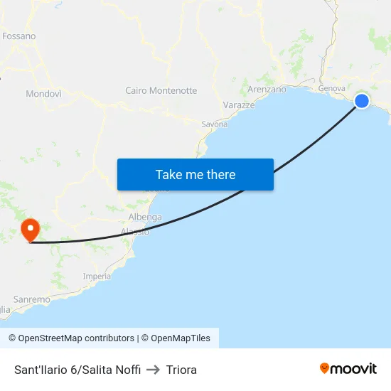 Sant'Ilario 6/Salita Noffi to Triora map