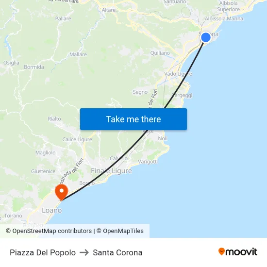 People's Square to Santa Corona map