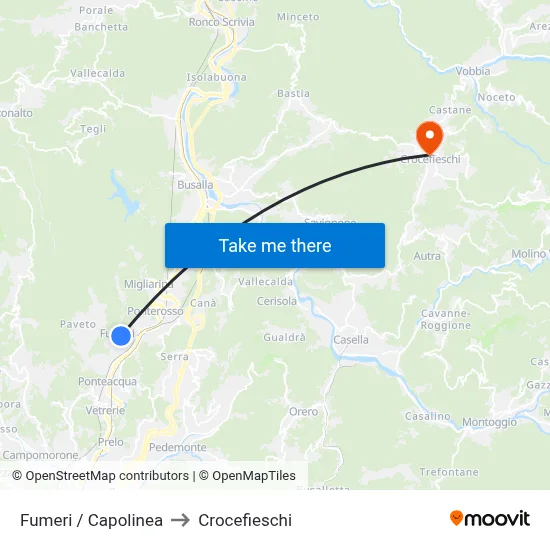 Fumeri / Capolinea to Crocefieschi map