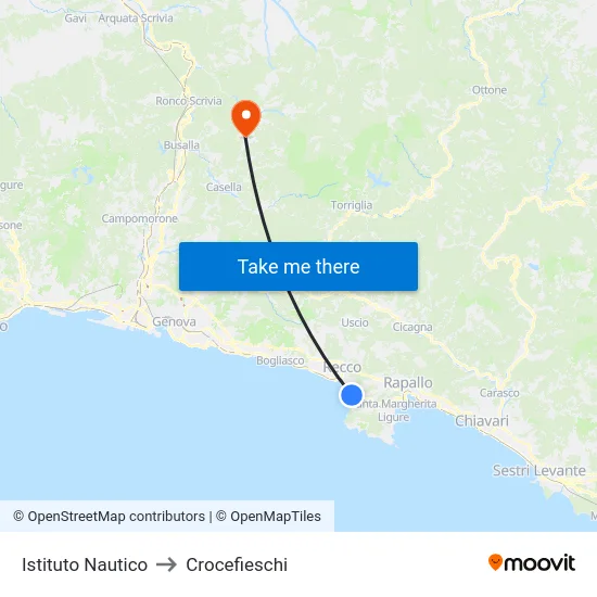 Istituto Nautico to Crocefieschi map