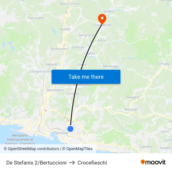 De Stefanis 2/Bertuccioni to Crocefieschi map