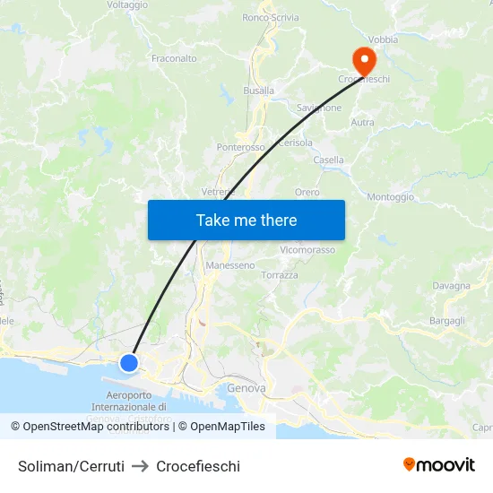 Soliman/Cerruti to Crocefieschi map