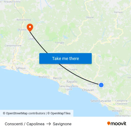 Conscenti / Capolinea to Savignone map