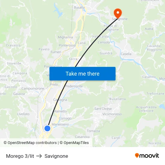 Morego 3/Iit to Savignone map