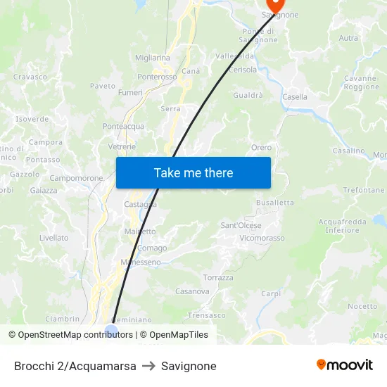 Brocchi 2/Acquamarsa to Savignone map