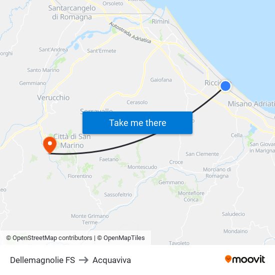 Dellemagnolie FS to Acquaviva map