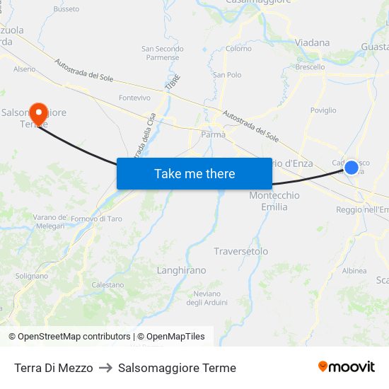 Terra Di Mezzo to Salsomaggiore Terme map