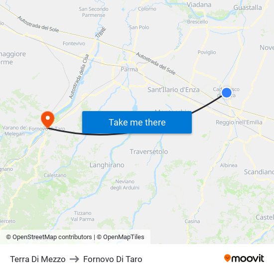 Terra Di Mezzo to Fornovo Di Taro map