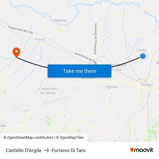 Castello D'Argile to Fornovo Di Taro map