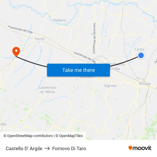 Castello D' Argile to Fornovo Di Taro map