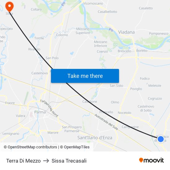 Terra Di Mezzo to Sissa Trecasali map