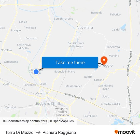 Terra Di Mezzo to Pianura Reggiana map