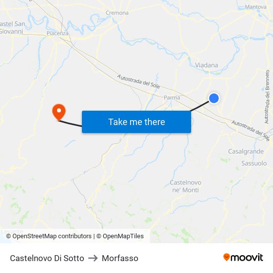 Castelnovo Di Sotto to Morfasso map