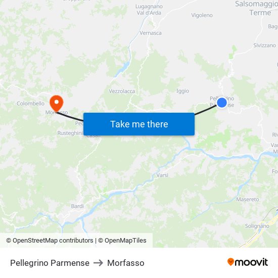 Pellegrino Parmense to Morfasso map