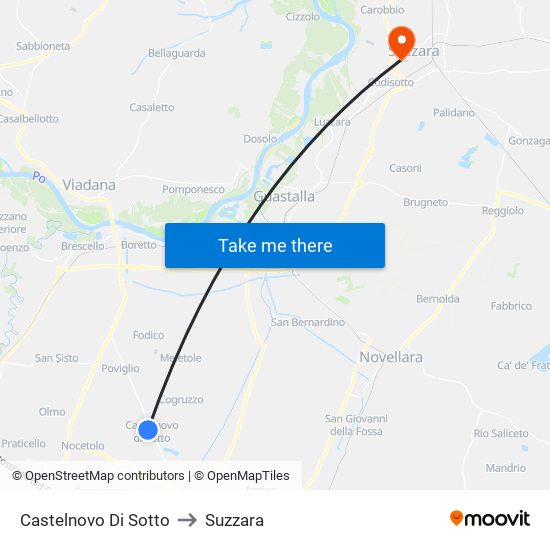 Castelnovo Di Sotto to Suzzara map